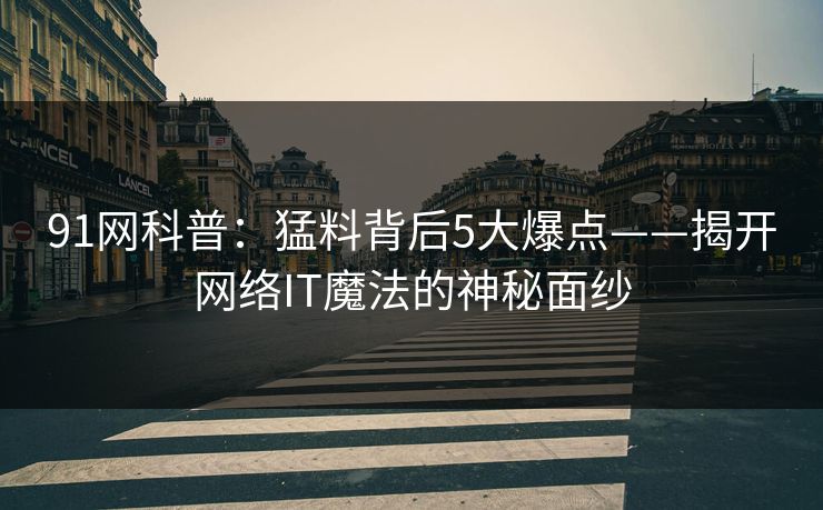 91网科普：猛料背后5大爆点——揭开网络IT魔法的神秘面纱